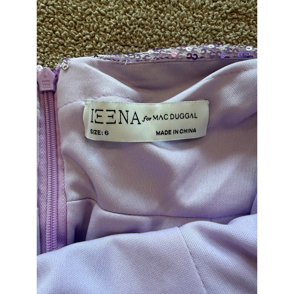 NWT Size 6 Mac Duggal Lilac sequined Halter Dress 27128 - Picture 8 of 9